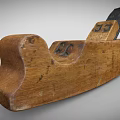 Vintage Wooden Hand Plane With Iron Blade For Carpentry Tools
