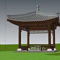 Chinese style pavilion SU model 3d model