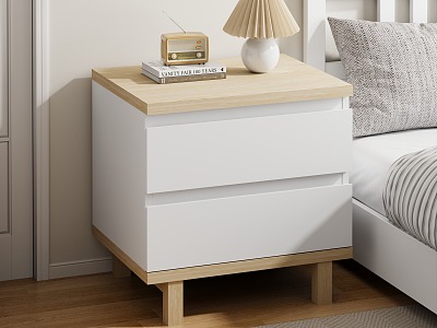 Modern Log Bedside Cabinet 3d model