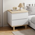 Modern Log Bedside Cabinet 3d model