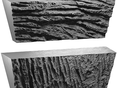 Modern Reception Desk Design With Textured Surface And Natural Patterns 3d model
