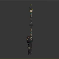 Assorted Weapons Collection Display With Different Models And Small Toy Figurine