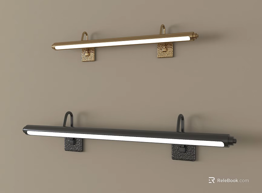 Modern Wall Lamps With Gold And Black Finish For Home Decoration 3d model 