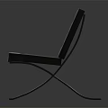 Modern Single Sofa With Leather Upholstery Stitched Backrest And Metal Legs