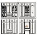 White Modern Wardrobe Design With Glass Doors Drawers And Mirror Elements