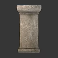 Rustic Stone Pedestal Washbasin Design With Classic Texture And Smooth Basin
