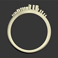 Modern Stylish Metal Ring Featuring Decorative Spiked Design And Inner Engraving