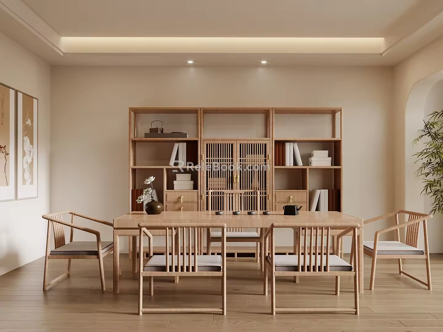 New Chinese Style Study 3d model