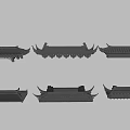 Detailed Traditional Chinese Architectural Eave Models With Various Classic Styles