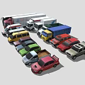 Various Types of Vehicles Including Trucks Vans Cars and SUVs in Different Colors