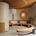 Modern lounge area Bakery lounge area 3d model