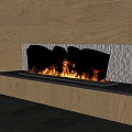 Modern Fireplace 3d model