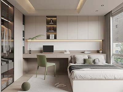 Modern Tatami Bedroom 3d model