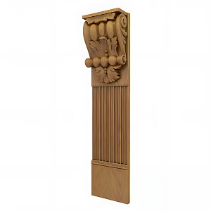 Columns Wood Grain Columns Roman Columns 3d model