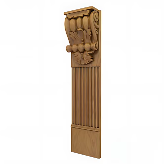 Columns Wood Grain Columns Roman Columns 3d model