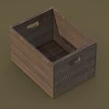 Rustic Wooden Storage Cabinet With Handles Natural Wood Texture And Square Design
