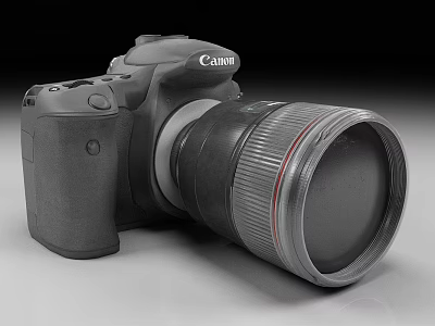 High Quality Professional Canon DSLR Camera with Telephoto Lens for Commercial Use 3d model