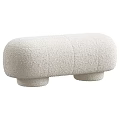 Gray and Beige Fabric Upholstered Sofa Bench With Sectional Tufted Design And Cylindrical Legs
