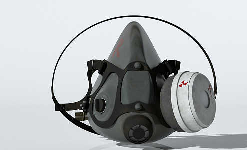 modern gas mask gas mask 3d model