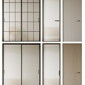 Modern sliding door combination 3d model