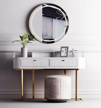 Light Luxury Dressing Table 3d model