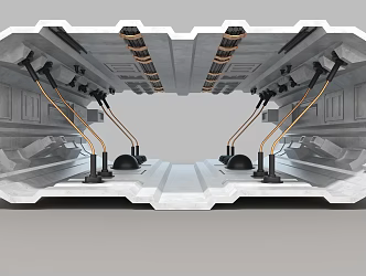 mechanical channel sci-fi channel hard surface modeling high-tech industrial parts 3d model