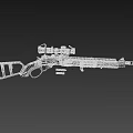 Tactical Military Sniper Rifle With Scope Magazine And Metal Components