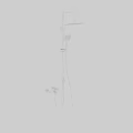 Modern Chrome Shower System With Rainfall Head Handheld Sprayer And Mounting Bracket