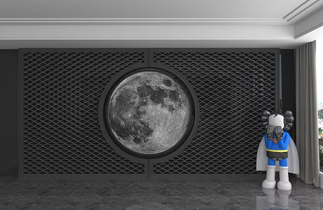 Modern background wall 3d model