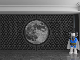 Modern background wall 3d model