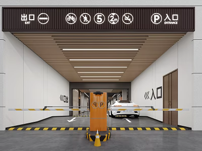 Parking lot Parking lot population 3d model