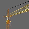 Yellow Industrial Tower Crane With Long Boom For High Rise Construction Projects