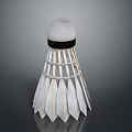 White Feather Badminton Shuttlecock with Black Band and Cork Head for Daily Life Use