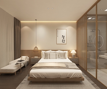 New Chinese Guest Room 3d model