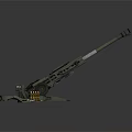 Green Military Cannon Model With Stand Wheels And Ammunition Shells