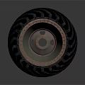 Heavy Duty Off Road Tire With Deep Tread Pattern And Sturdy Metal Rim Design