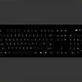 Sleek Black Computer Keyboard With Standard Layout And Numeric Keypad
