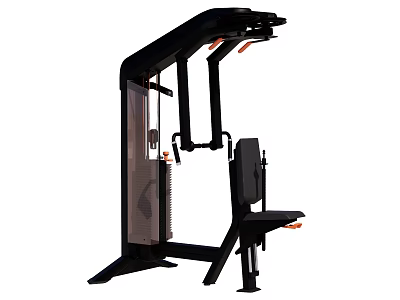 Fitness Strength Training Sports Equipment Black Commercial Grade With Adjustable Seat And Handles 3d model