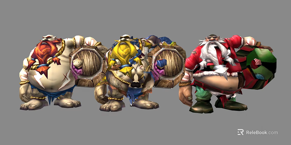 Game And Movie Characters With Colorful Costumes Festive Outfits And Detailed Designs 3d model 