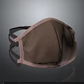 Reusable Brown Face Mask With Pink Trim And Soft Ear Loops For Daily Use
