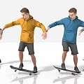 Sports Fitness Skateboarding Sports 3d model