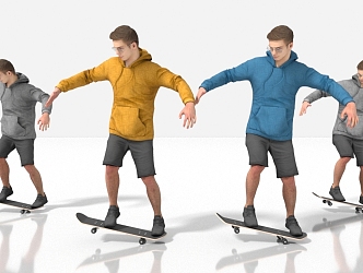 Sports Fitness Skateboarding Sports 3d model