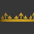 Elegant Golden Crown With Intricate Floral Patterns As Household Decorative Item