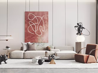 Modern Sofa Coffee Table Combination Leisure Sofa Coffee Table Combination 3d model