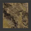 Natural Garden Landscape With Undulating Terrain And Brown Yellow Vegetated Zones Design