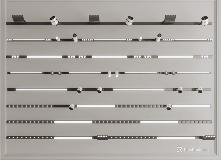 Stylish Downlights and Spotlights With Modern Designs And Multiple Sizes For Home Lighting Projects 3d model 