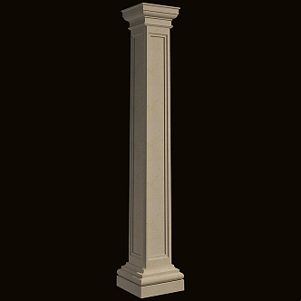 European Roman Column Classical Gypsum Carved Roman Column 3d model