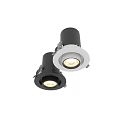 Modern Black and White Recessed Downlights with Warm Yellow Lighting for Home Ceiling
