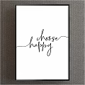 Handwritten Cest la vie Wall Art Black White Decorative Home Print