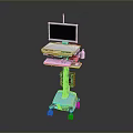 Game Movie Character Medical Cart With Wheels Monitor Keyboard And Equipment